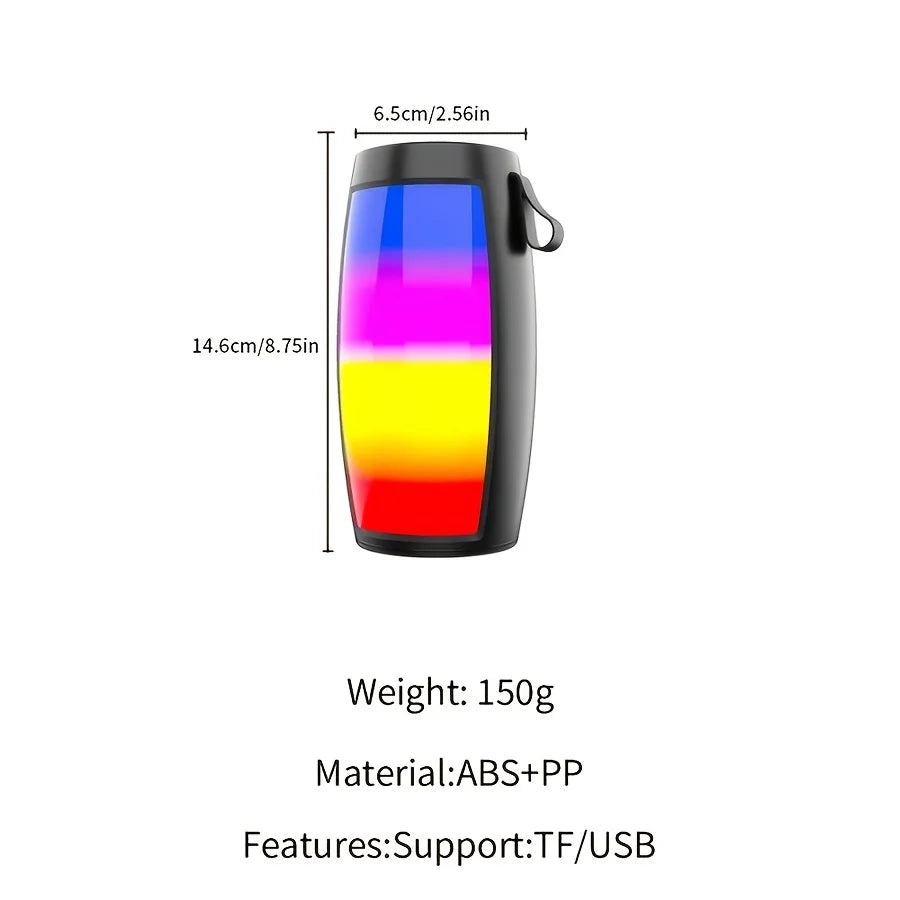 Portable Speaker Bluetooth Speaker Stereo Sound Atmosphere Light Lanyard design Stylish Appearance Wireless Speaker Outdoor
