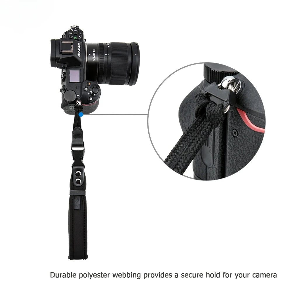 JJC Reflex Camera Hand Strap Ajustable Quick Release Wrist Strap Neoprene for Camera Sony Canon Nikon Fujifilm DSLRs Mirrorless