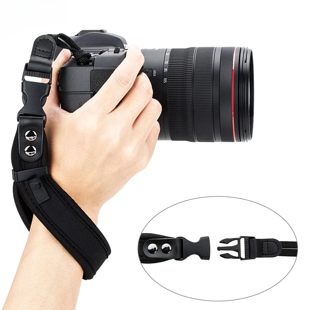 JJC Reflex Camera Hand Strap Ajustable Quick Release Wrist Strap Neoprene for Camera Sony Canon Nikon Fujifilm DSLRs Mirrorless