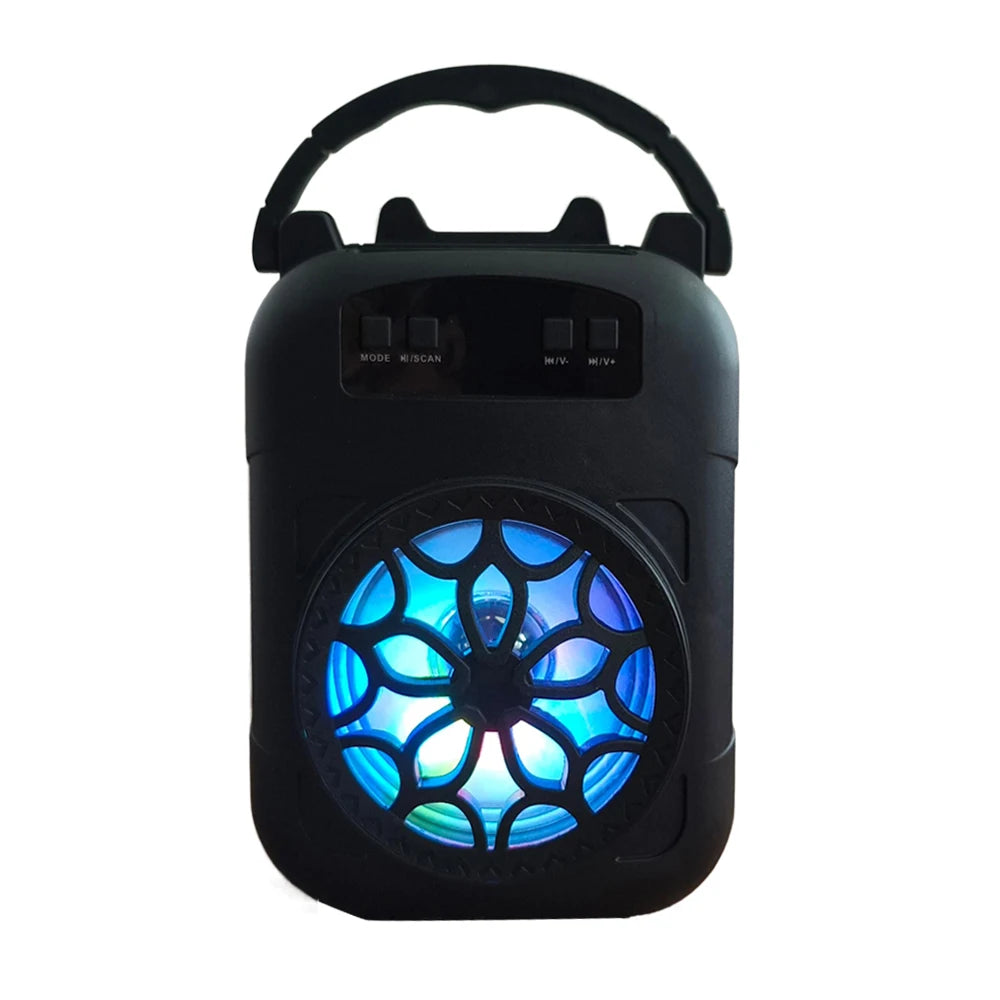 Handheld Wireless Bluetooth Speaker LED Light Speakers Subwoofers Portable Outdoor Home Audio Square Dancing for Dancing