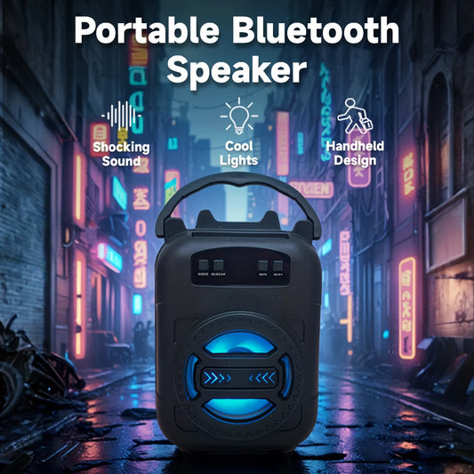 2025 New Bluetooth Speaker LED Light Portable Wireless Sound box Subwoofers Home Outdoor Square Dancing for Dancing