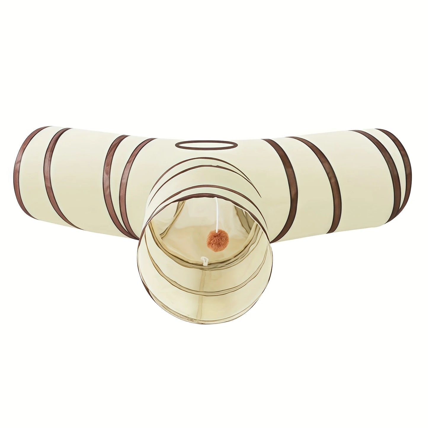 Foldable Easy-to-Store All-in-One Cat Play Tunnel - Striped Interactive Toy for Fun and Exploration Kitten Toy Cat Play Tunnels